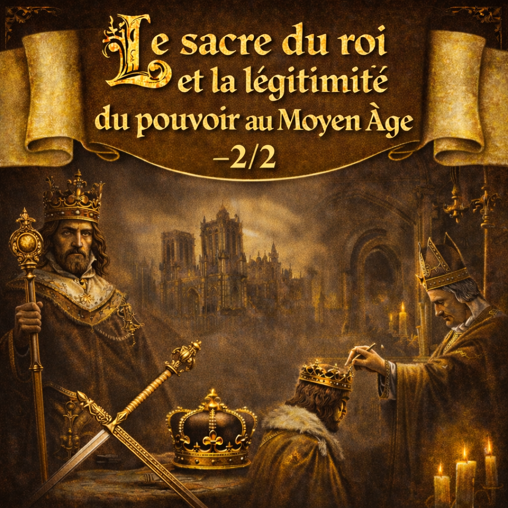 Fiche de révision Histoire 5e – Le sacre et la légitimité du pouvoir au Moyen Âge (suite) – Programme officiel collège PDF Studia Regia