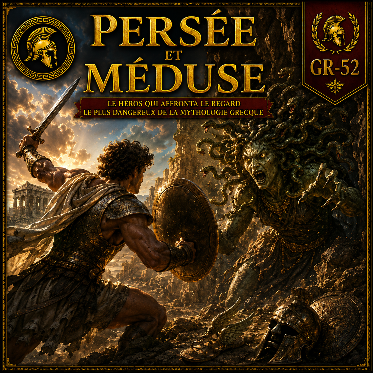 Persée affrontant Méduse dans la mythologie grecque - fiche Histoire 6e PDF Studia Regia