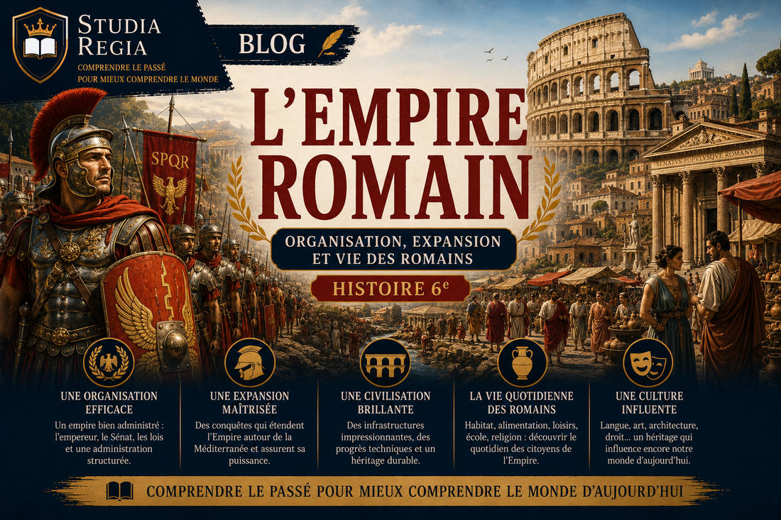 L'Empire romain : organisation, expansion et vie des Romains (Histoire 6e)