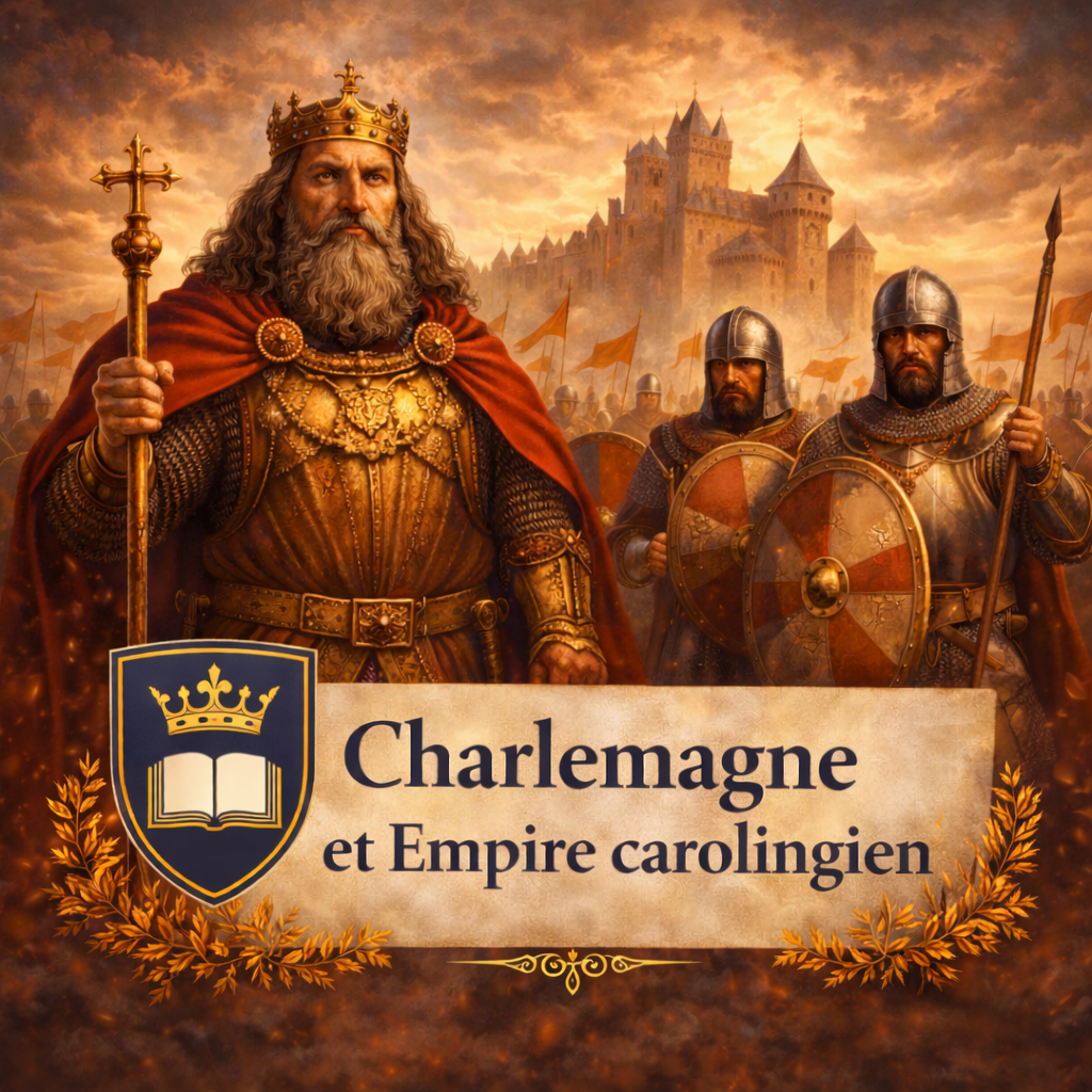 charlemagne empire carolingien fiche revision histoire 5e moyen age studia regia