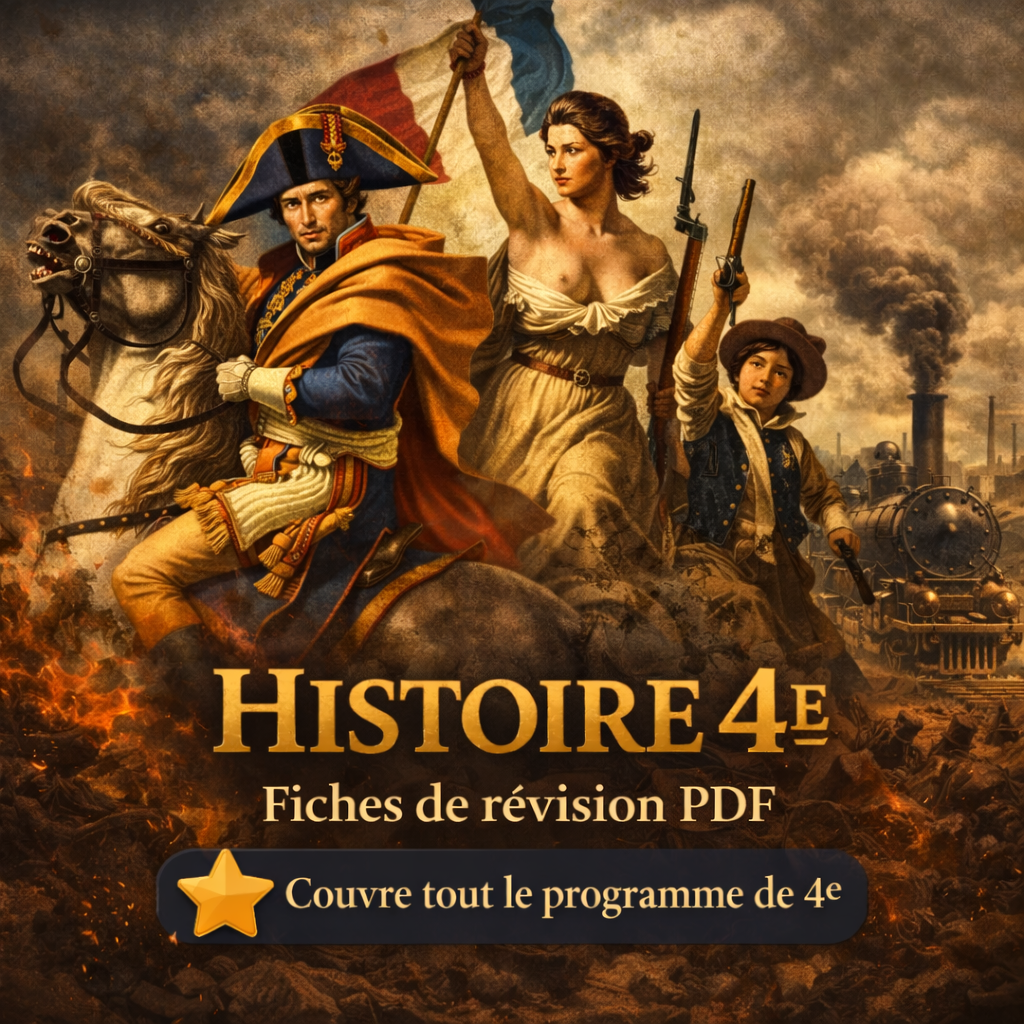 Histoire 4e – Pack complet de fiches de révision PDF | Collège – Studia ...