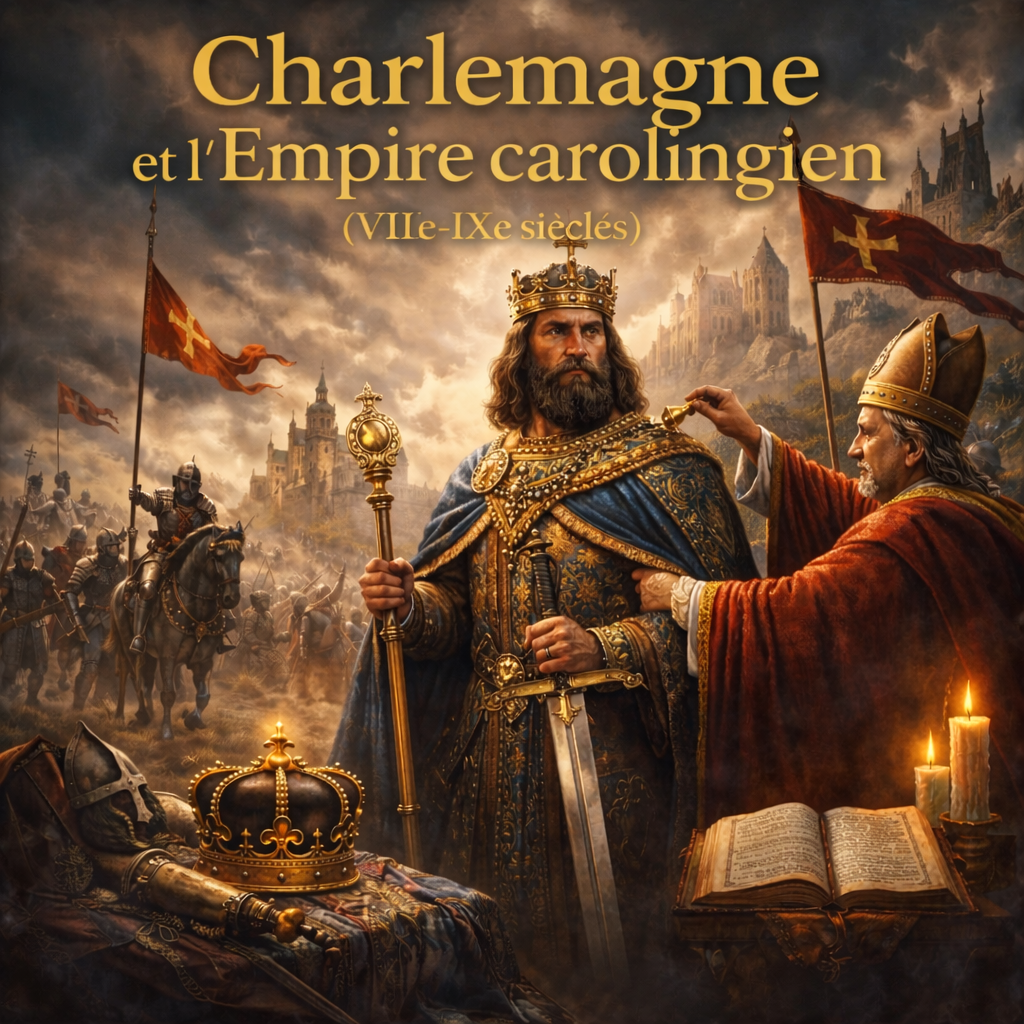 Fiche de révision Histoire 5e – Charlemagne et l’Empire carolingien – Programme officiel collège PDF Studia Regia
