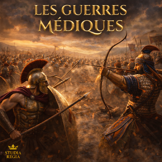 Fiche de révision d’histoire sur les guerres médiques opposant les Grecs aux Perses, pour les élèves de 6e, au format PDF clair et illustré.