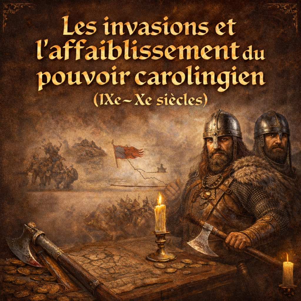 Fiche de révision Histoire 5e – Les invasions et l’instabilité du pouvoir carolingien (IXe-Xe siècles) – Programme officiel collège PDF Studia Regia
