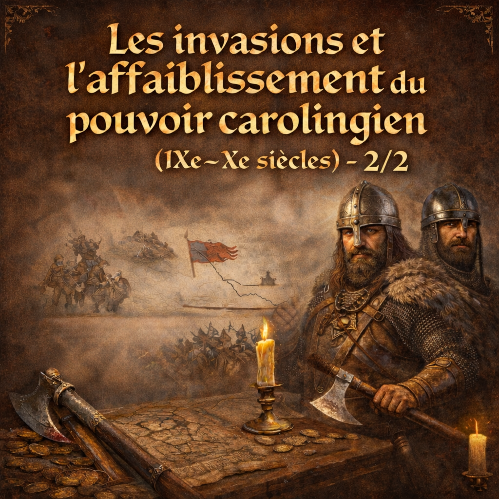 Fiche de révision Histoire 5e – Les invasions et l’affaiblissement du pouvoir carolingien – Programme officiel collège PDF Studia Regia