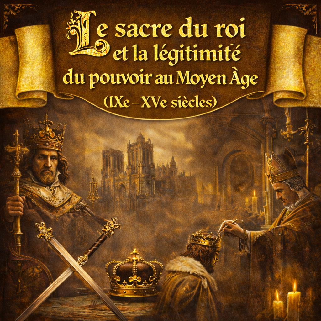 Fiche de révision Histoire 5e – Le sacre et la légitimité du pouvoir au Moyen Âge (VIIIe-IXe siècles) – Programme officiel collège PDF Studia Regia