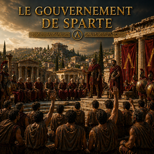 Conseil spartiate avec rois, citoyens et institutions politiques dans la Grèce antique, fiche histoire 6e