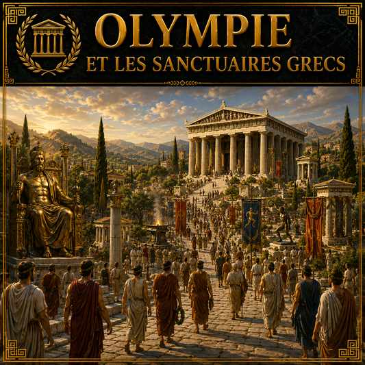 Olympie et les sanctuaires grecs avec temple de Zeus, Delphes et pèlerins dans la Grèce antique  Studia Regia.