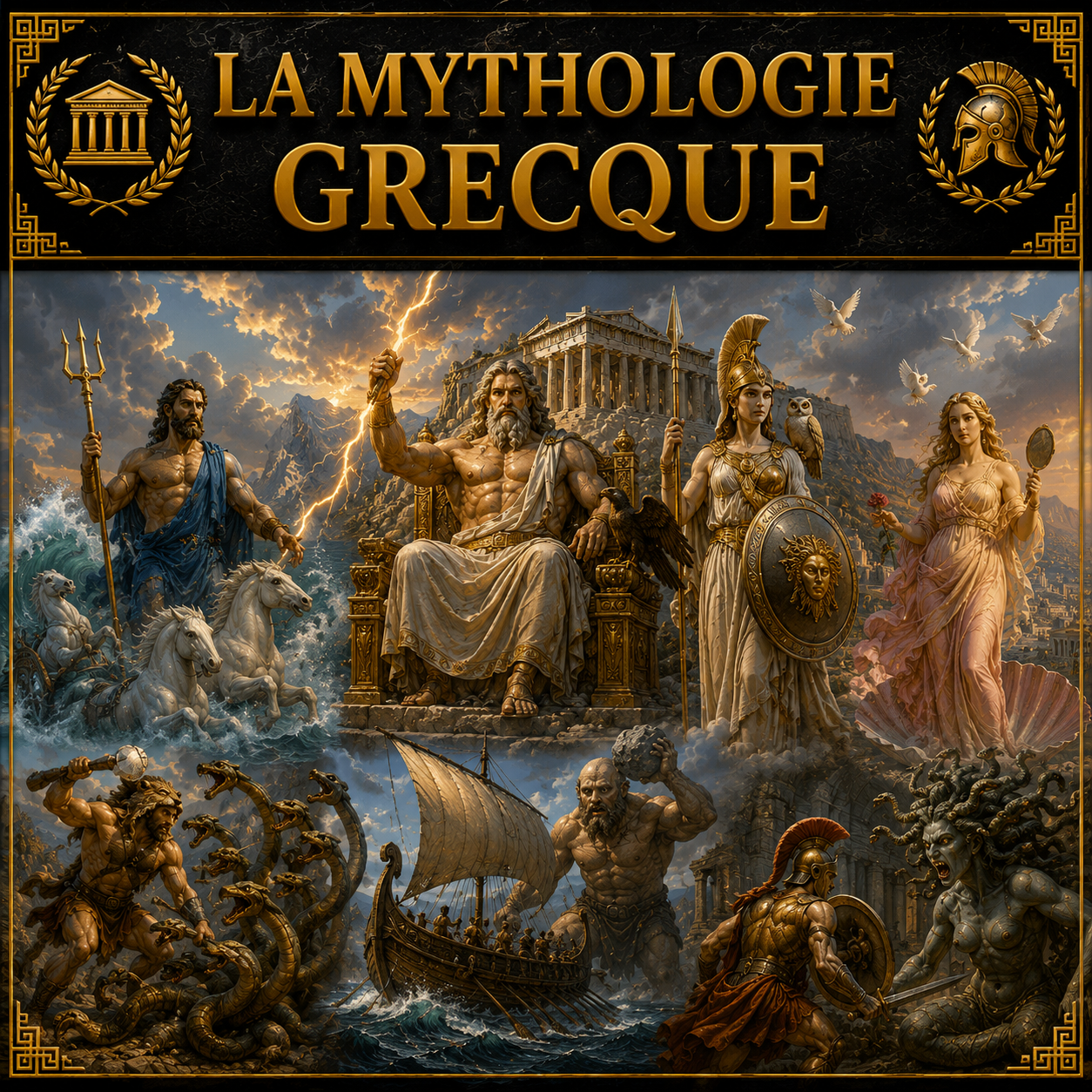 la mythologie grecque avec dieux de l’Olympe, héros et monstres célèbres dans la Grèce antique  Studia Regia.