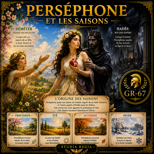 Perséphone, Déméter et l’origine des saisons dans la mythologie grecque – fiche Histoire 6e PDF Studia Regia