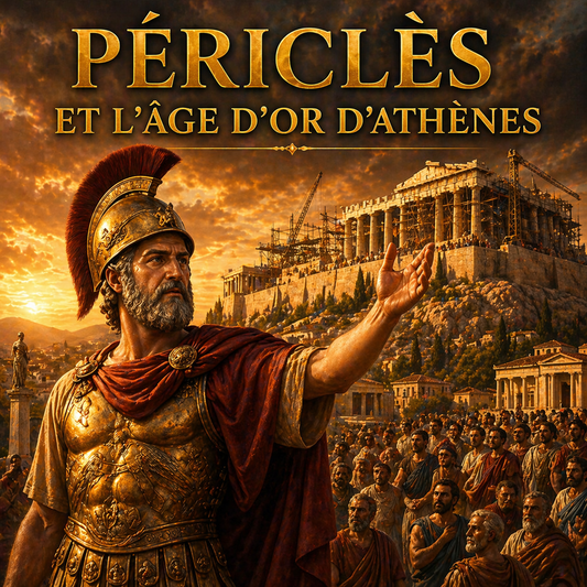 Périclès s’adressant au peuple à Athènes devant l’Acropole en construction, démocratie athénienne, fiche histoire 6e