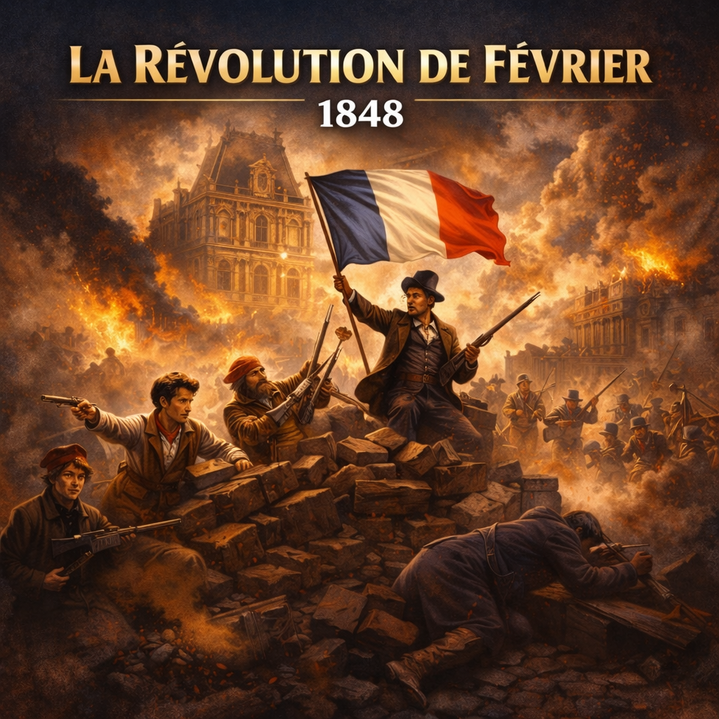Fiche de révision Histoire 4e – La Révolution de Février 1848 – Programme officiel collège PDF Studia Regia