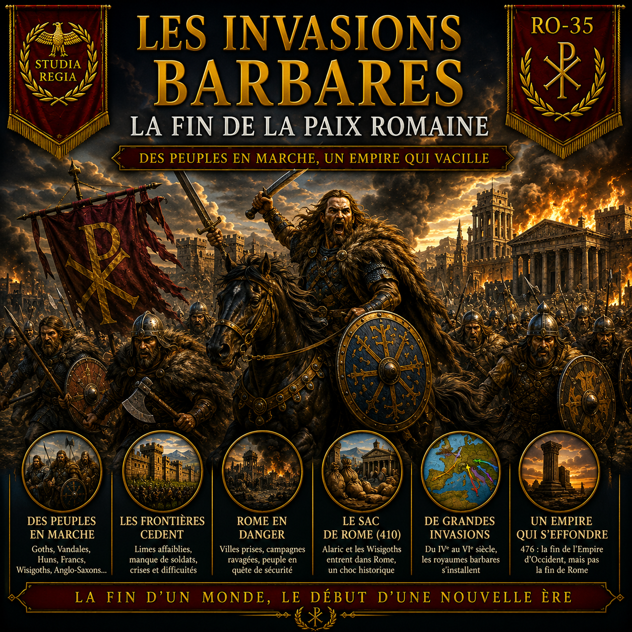 Fiche RO-35 – Les invasions barbares et la fin de l’Empire romain d’Occident | Histoire 6e PDF – Studia Regia