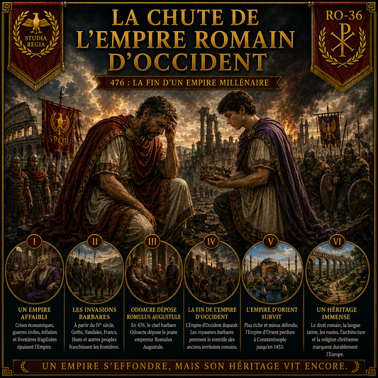 Fiche RO-36 – La chute de l’Empire romain d’Occident en 476 | Histoire 6e PDF – Studia Regia