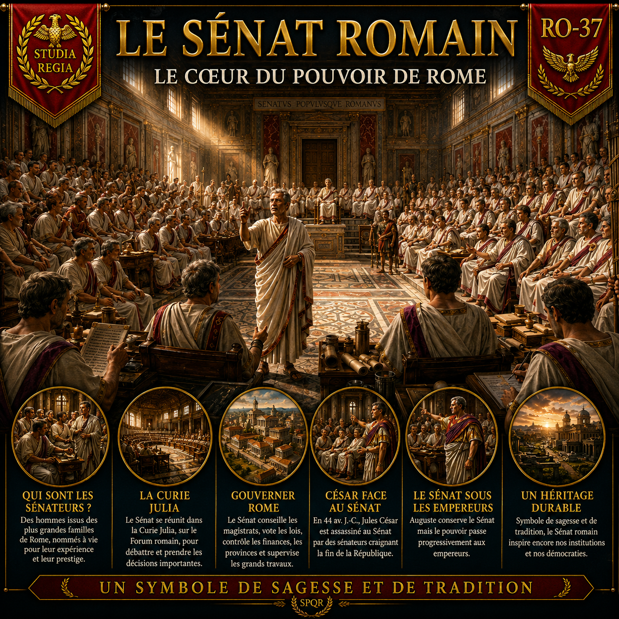 Fiche RO-37 – Le Sénat romain, cœur du pouvoir de Rome | Histoire 6e PDF – Studia Regia