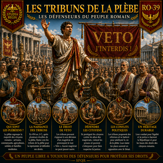 Fiche RO-39 – Les tribuns de la plèbe, défenseurs du peuple romain | Histoire 6e PDF – Studia Regia