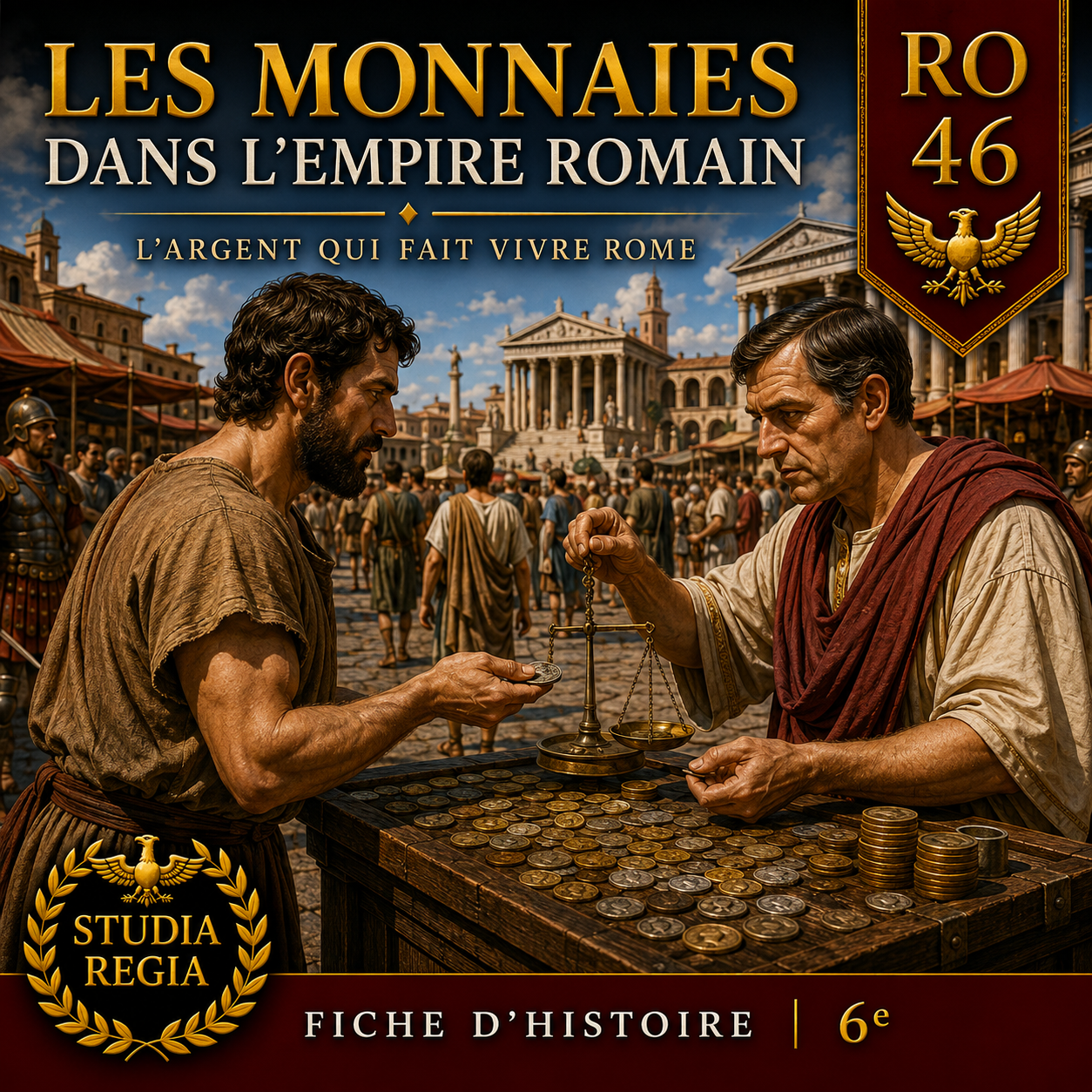 Fiche RO-46 – Les monnaies dans l’Empire romain | Histoire 6e PDF – Studia Regia