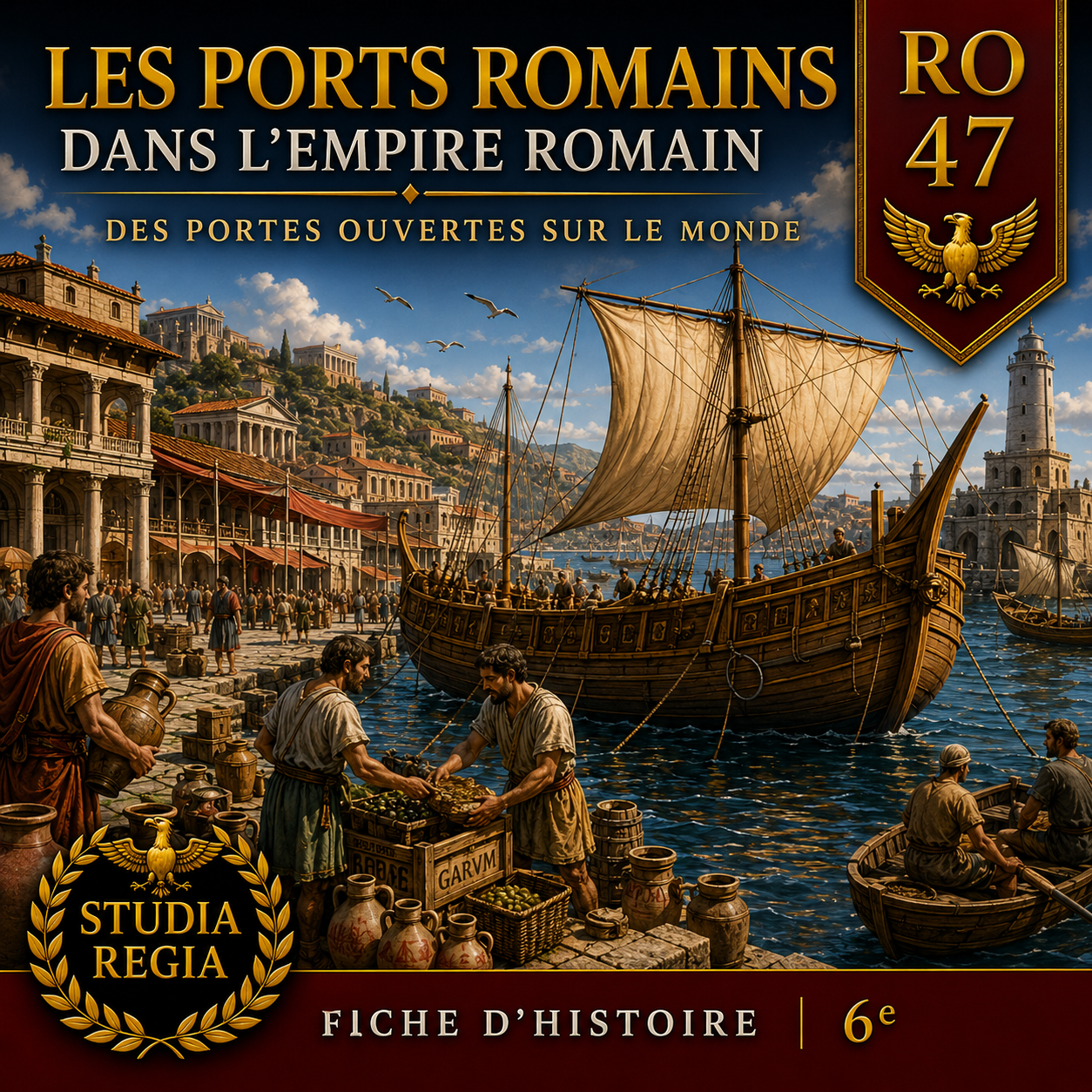 Fiche RO-47 – Les ports romains dans l’Empire romain | Histoire 6e PDF – Studia Regia