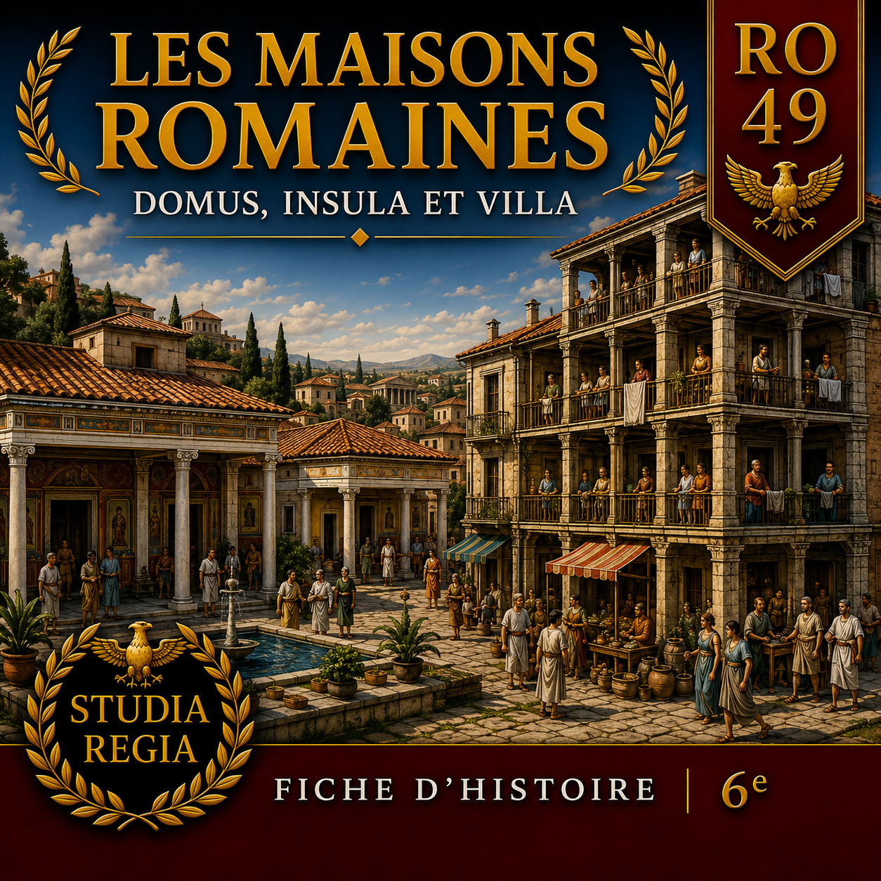 Fiche RO-49 – Les maisons romaines | Histoire 6e PDF – Studia Regia