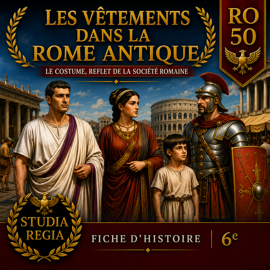 Fiche RO-50 – Les vêtements dans la Rome antique | Histoire 6e PDF – Studia Regia