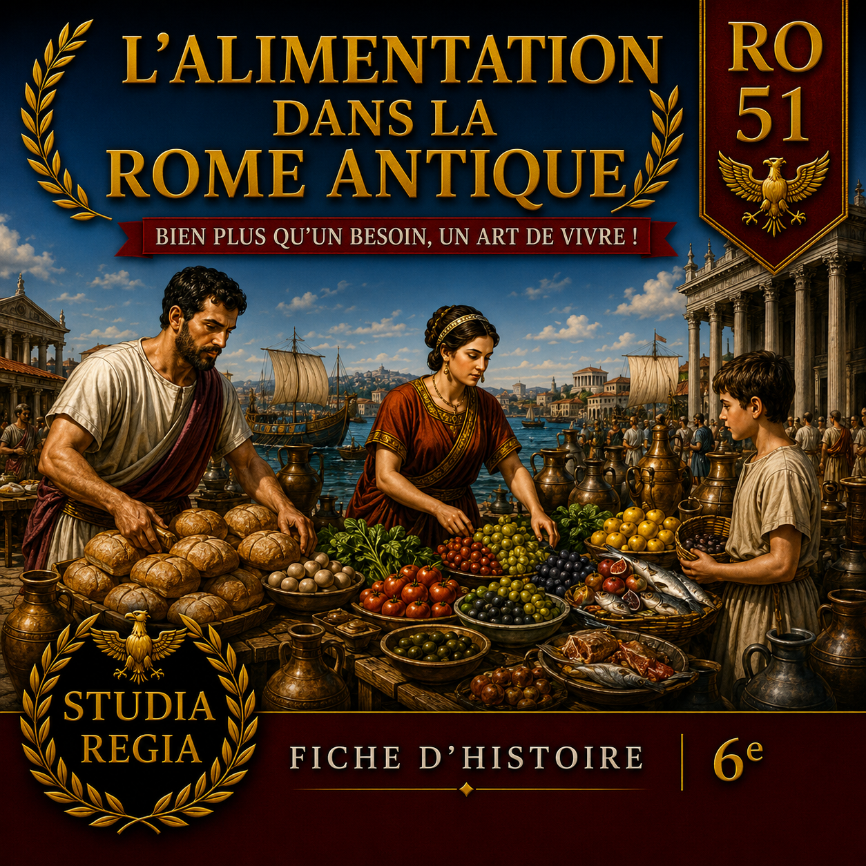Fiche RO-51 – L’alimentation dans la Rome antique | Histoire 6e PDF – Studia Regia