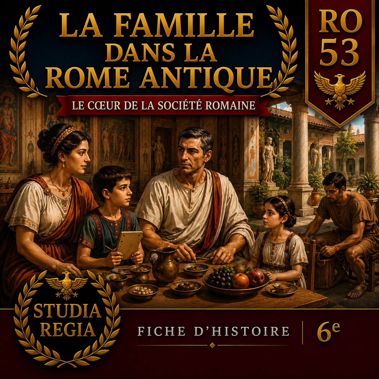 Fiche RO-53 – La famille dans la Rome antique | Histoire 6e PDF – Studia Regia