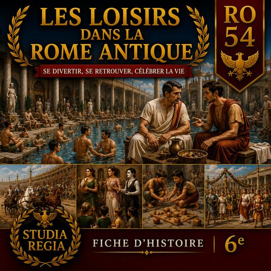 Fiche RO-54 – Les loisirs dans la Rome antique | Histoire 6e PDF – Studia Regia