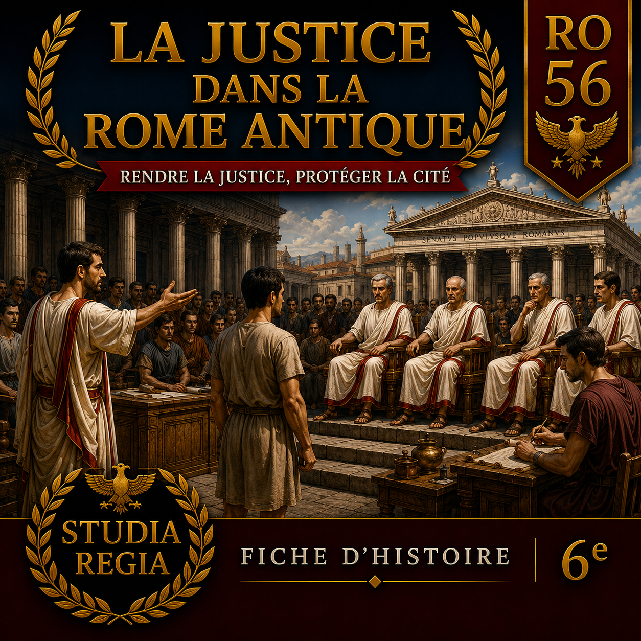 Fiche RO-56 – La justice dans la Rome antique | Histoire 6e PDF – Studia Regia