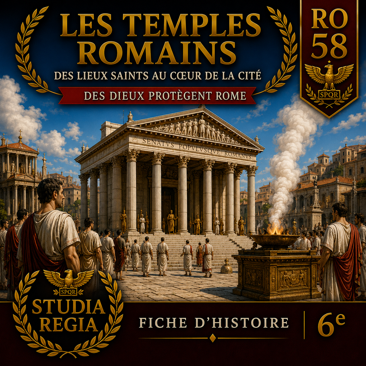 Fiche RO-58 – Les temples romains | Histoire 6e PDF – Studia Regia