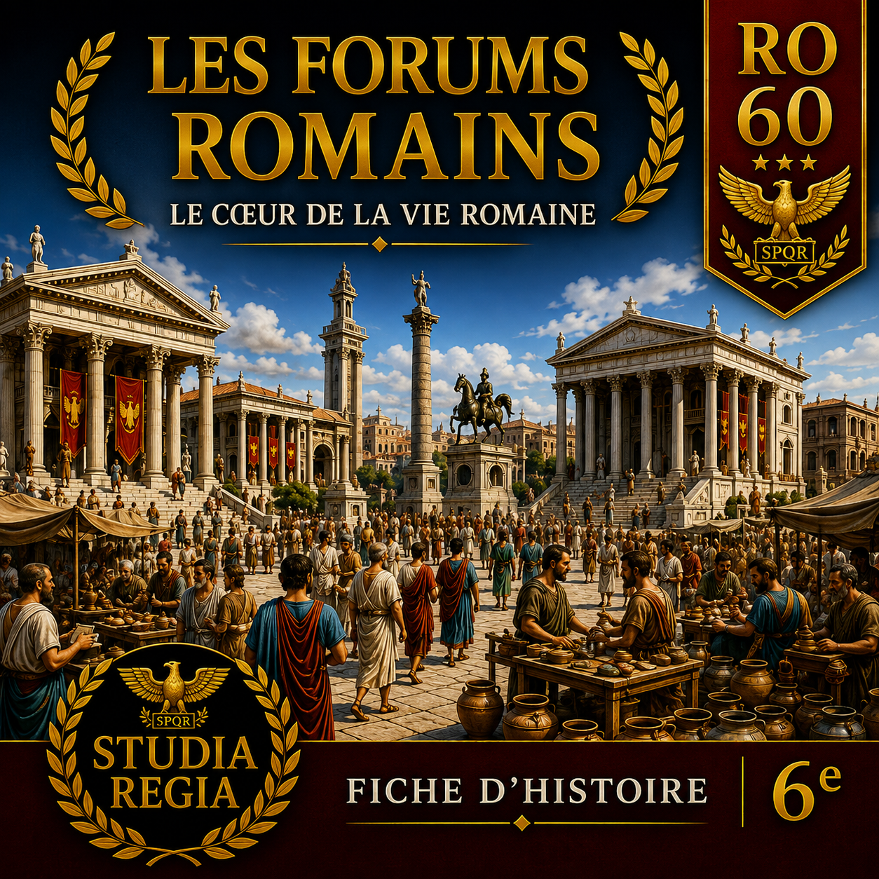 Fiche RO-60 – Les forums romains | Histoire 6e PDF – Studia Regia