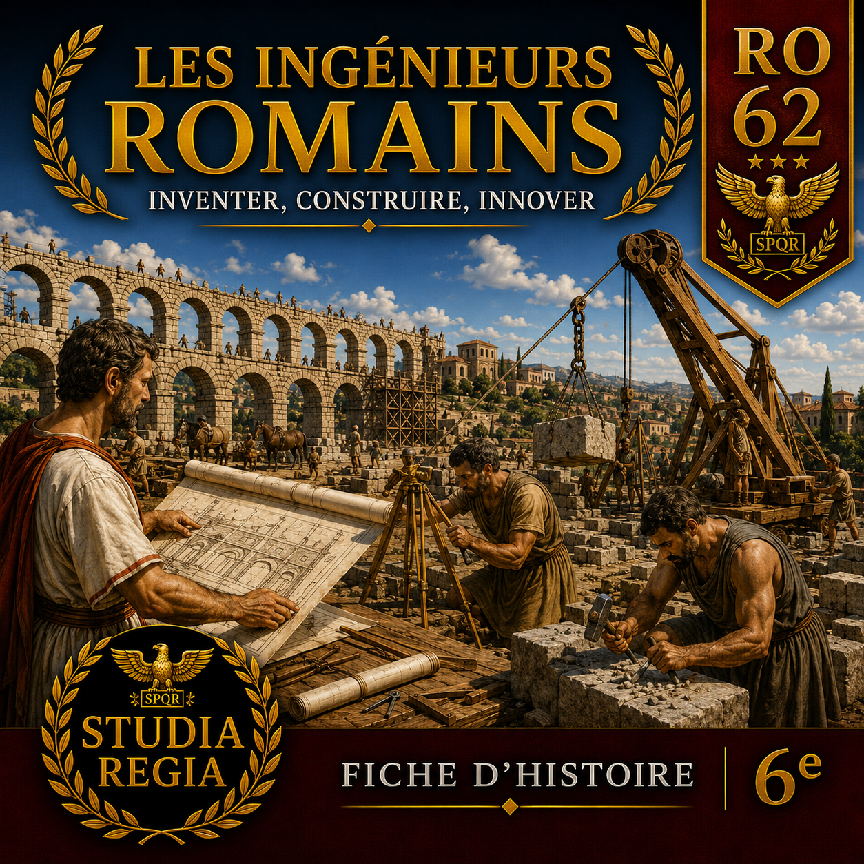 Fiche RO-62 – Les ingénieurs romains | Histoire 6e PDF – Studia Regia