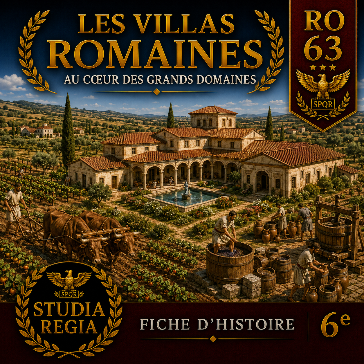 Fiche RO-63 – Les villas romaines | Histoire 6e PDF – Studia Regia