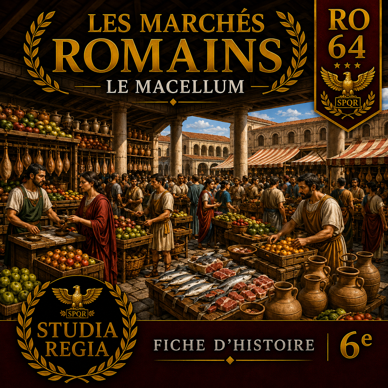 Fiche RO-64 – Les marchés romains : le macellum | Histoire 6e PDF – Studia Regia