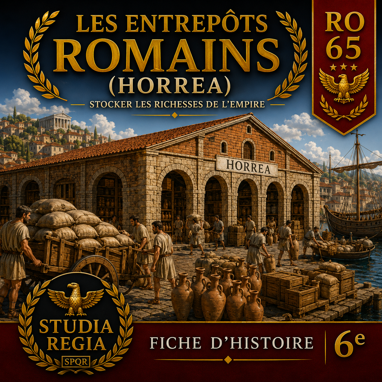 Fiche RO-65 – Les entrepôts romains (Horrea) | Histoire 6e PDF – Studia Regia