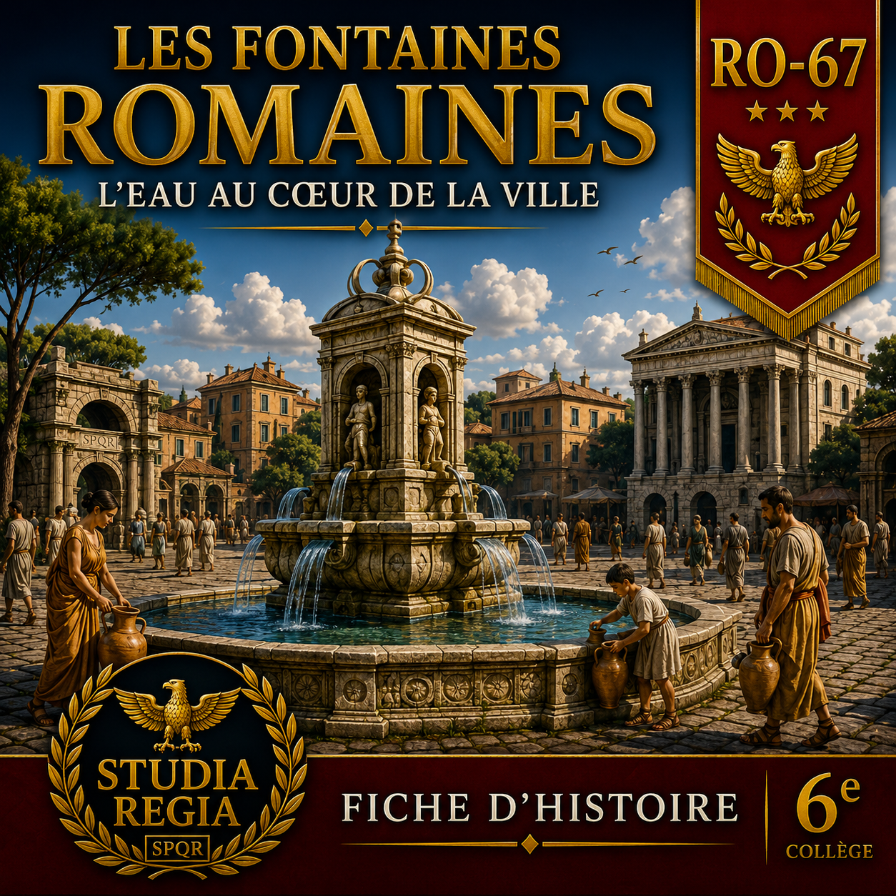 Fiche RO-67 – Les fontaines romaines | Histoire 6e PDF – Studia Regia