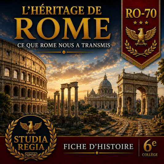 Fiche RO-70 – L’héritage de Rome | Histoire 6e PDF – Studia Regia